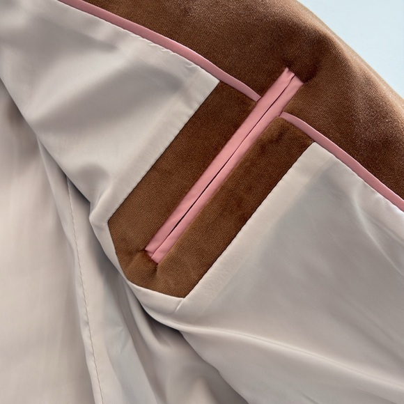 J Crew Velvet Blazer - Tan / Golden Brown (Size 2) - Picture 4 of 7